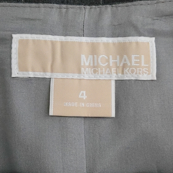 Michael Kors Heather Gray & White Striped Pencil Skirt - Picture 4 of 5